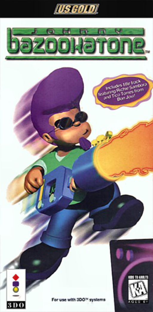 Johnny Bazookatone box art for 3DO
